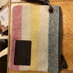 Pendleton wool zipper wristlet
